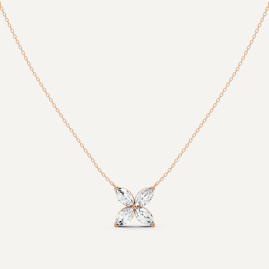 2 ctw Marquise Diamond Fashion Necklace - Lotus Diamond