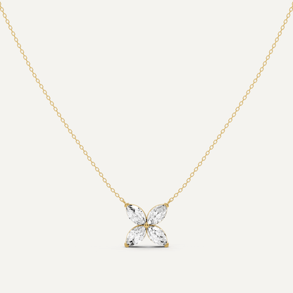 2 ctw Marquise Diamond Fashion Necklace - Lotus Diamond
