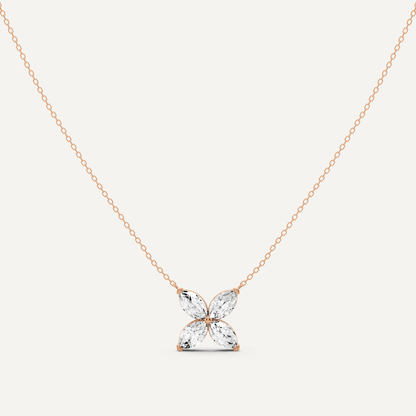2 ctw Marquise Diamond Fashion Necklace - Lotus Diamond