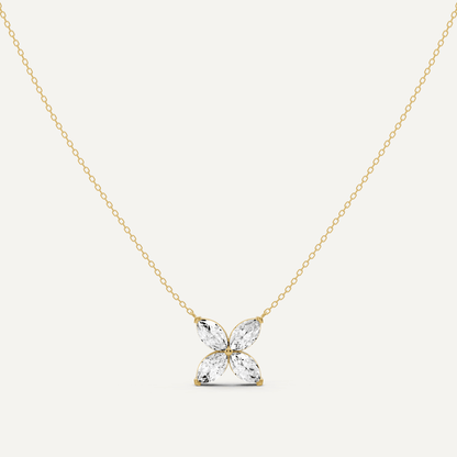 2 ctw Marquise Diamond Fashion Necklace - Lotus Diamond