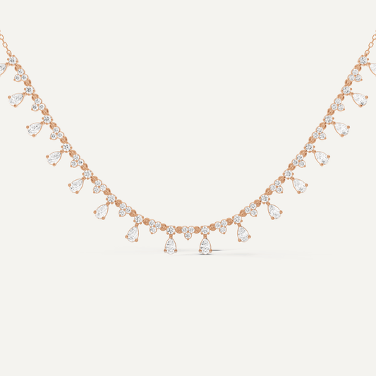 2 ctw Pear Diamond Fashion Necklace - Lotus Diamond