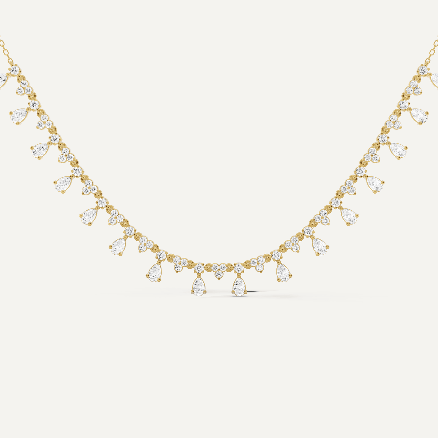 2 ctw Pear Diamond Fashion Necklace - Lotus Diamond
