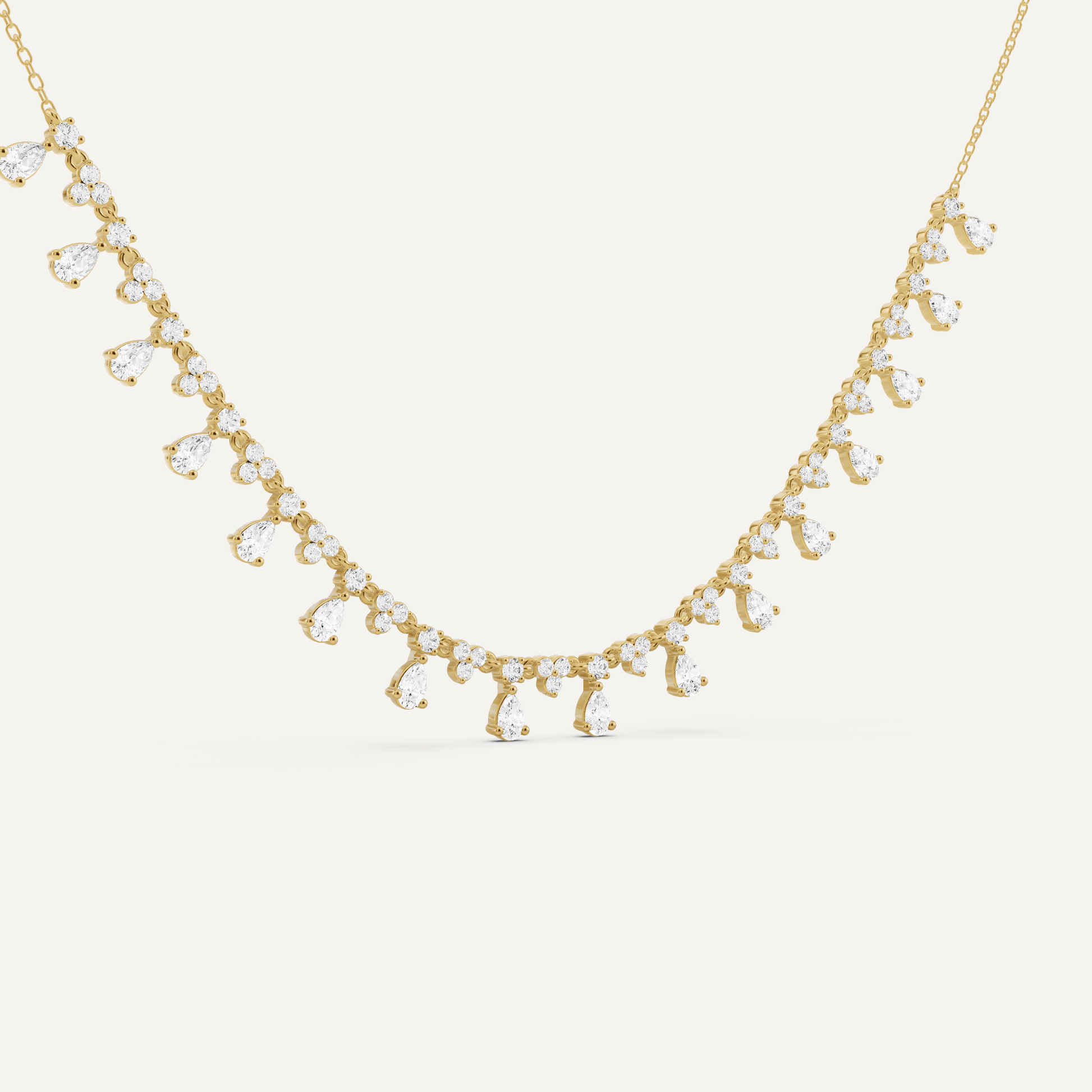 2 ctw Pear Diamond Fashion Necklace - Lotus Diamond