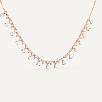 2 ctw Pear Diamond Fashion Necklace - Lotus Diamond