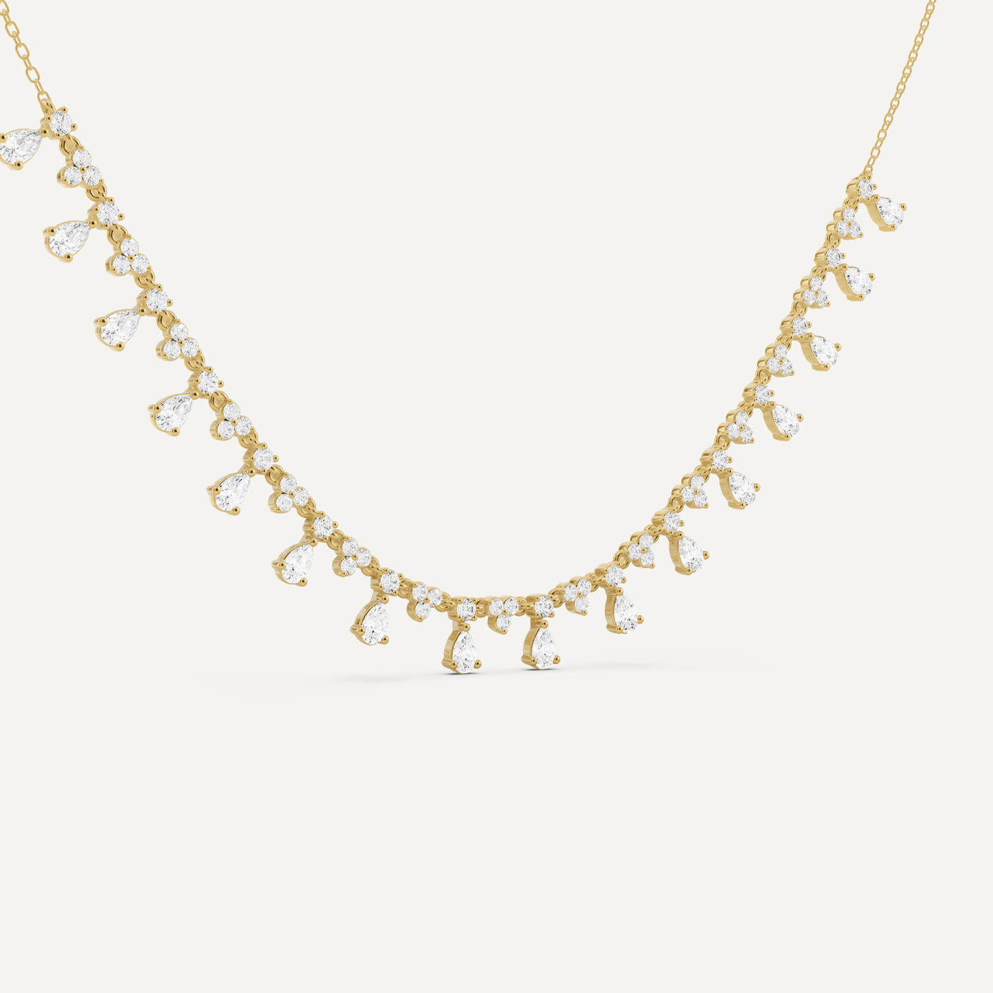 2 ctw Pear Diamond Fashion Necklace - Lotus Diamond