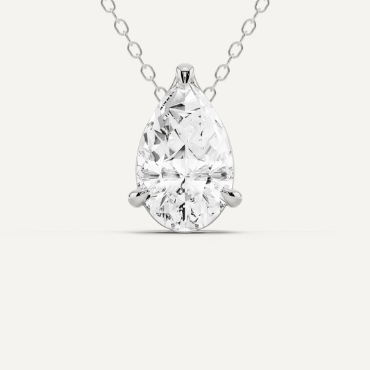 2 ctw Pear Diamond Solitaire Pendant (Diamond SKU 776552698) - Lotus Diamond