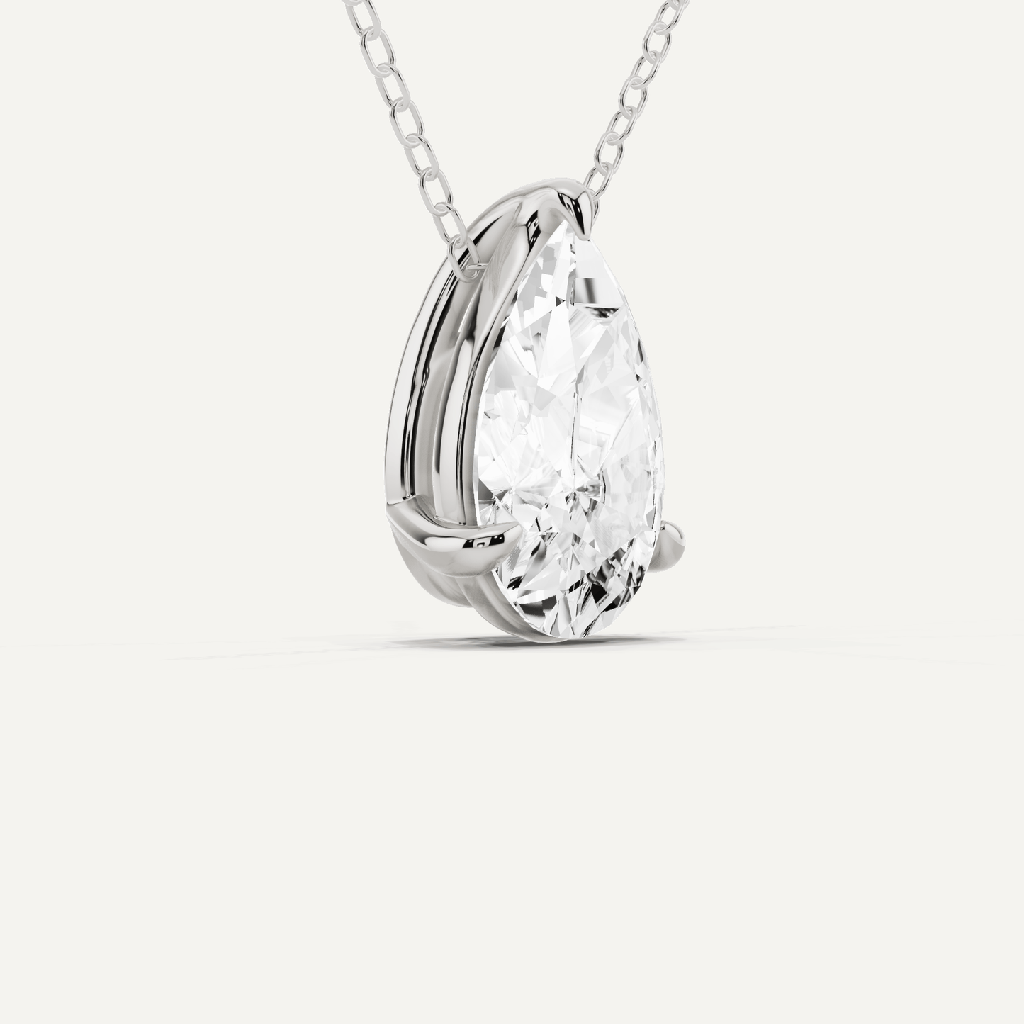 2 ctw Pear Diamond Solitaire Pendant (Diamond SKU 776552698) - Lotus Diamond