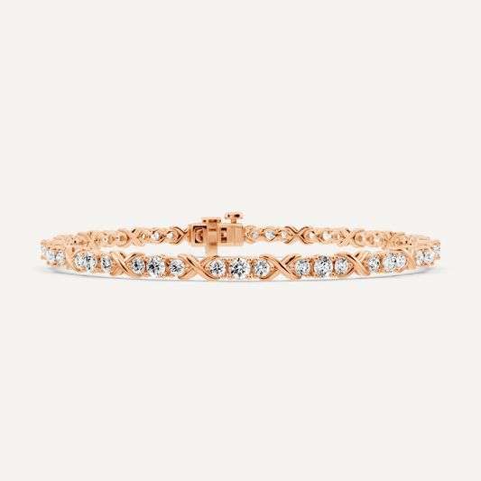2 ctw Round Diamond Beleved X Fashion Bracelet - Lotus Diamond