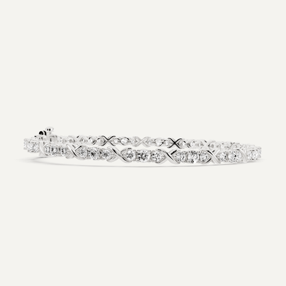 2 ctw Round Diamond Beleved X Fashion Bracelet - Lotus Diamond