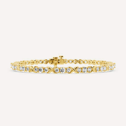 2 ctw Round Diamond Beleved X Fashion Bracelet - Lotus Diamond