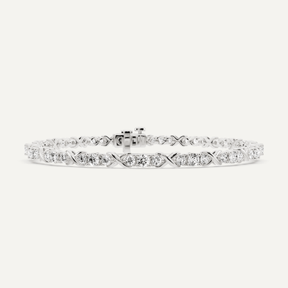 2 ctw Round Diamond Beleved X Fashion Bracelet - Lotus Diamond