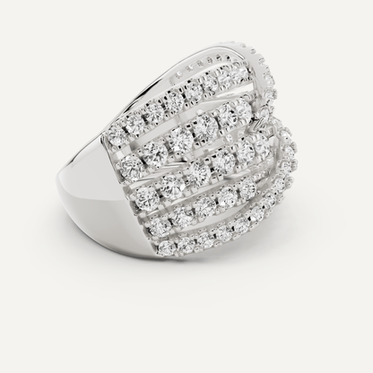 2 ctw Round Diamond Crossover Fashion Band - Lotus Diamond