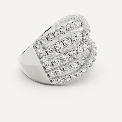 2 ctw Round Diamond Crossover Fashion Band - Lotus Diamond