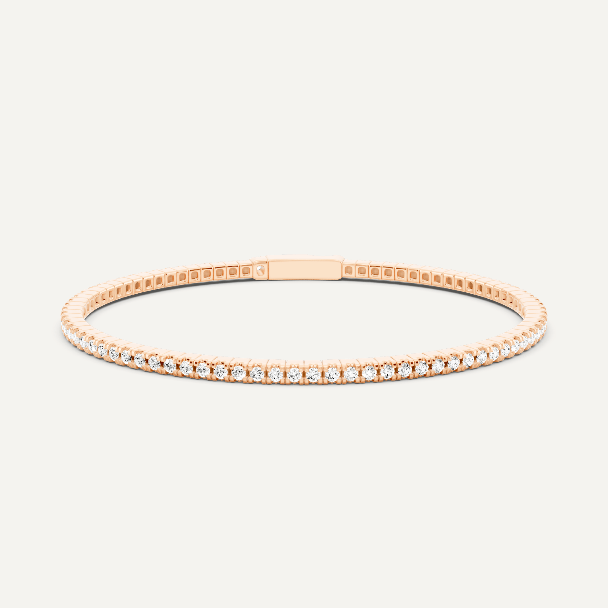 2 ctw Round Diamond Flex Bangle Bracelet - Lotus Diamond