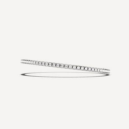 2 ctw Round Diamond Flex Bangle Bracelet - Lotus Diamond