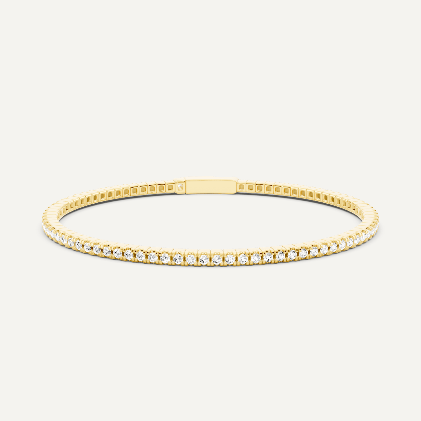 2 ctw Round Diamond Flex Bangle Bracelet - Lotus Diamond