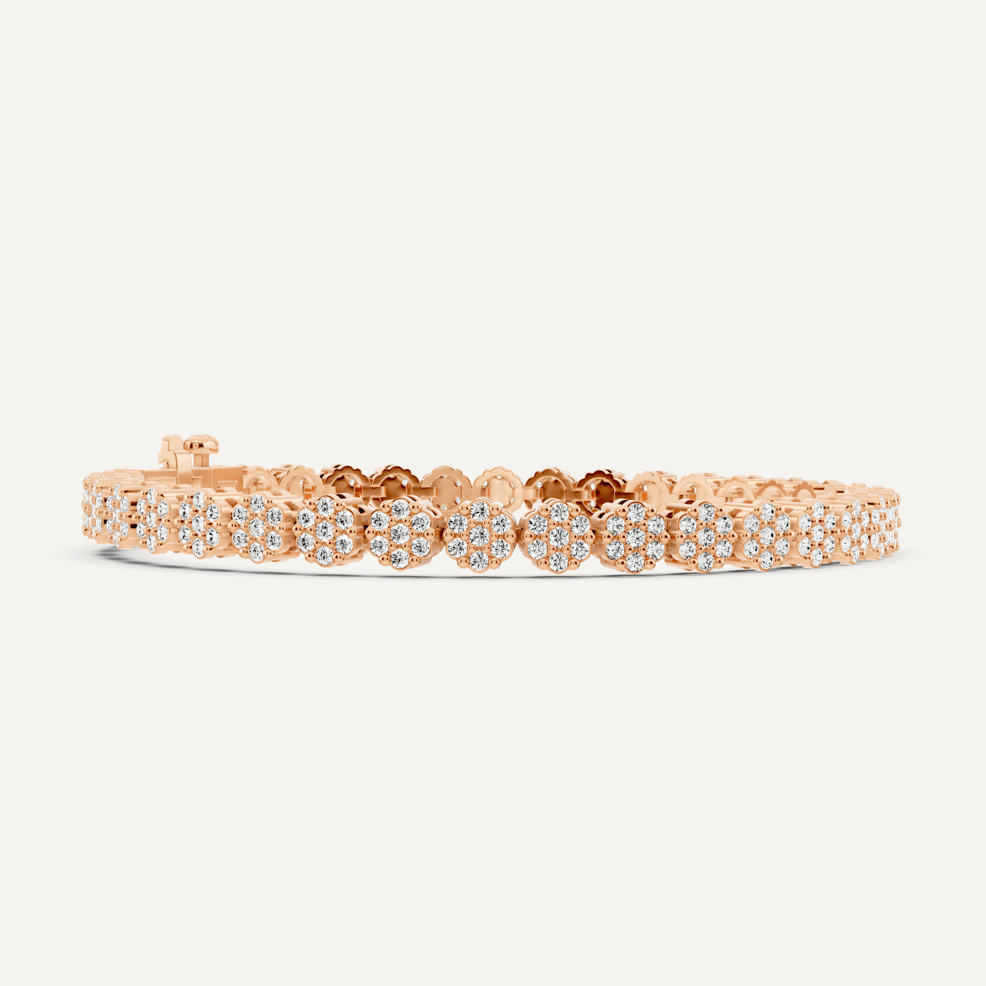 2 ctw Round Diamond Flower Fashion Bracelet - Lotus Diamond