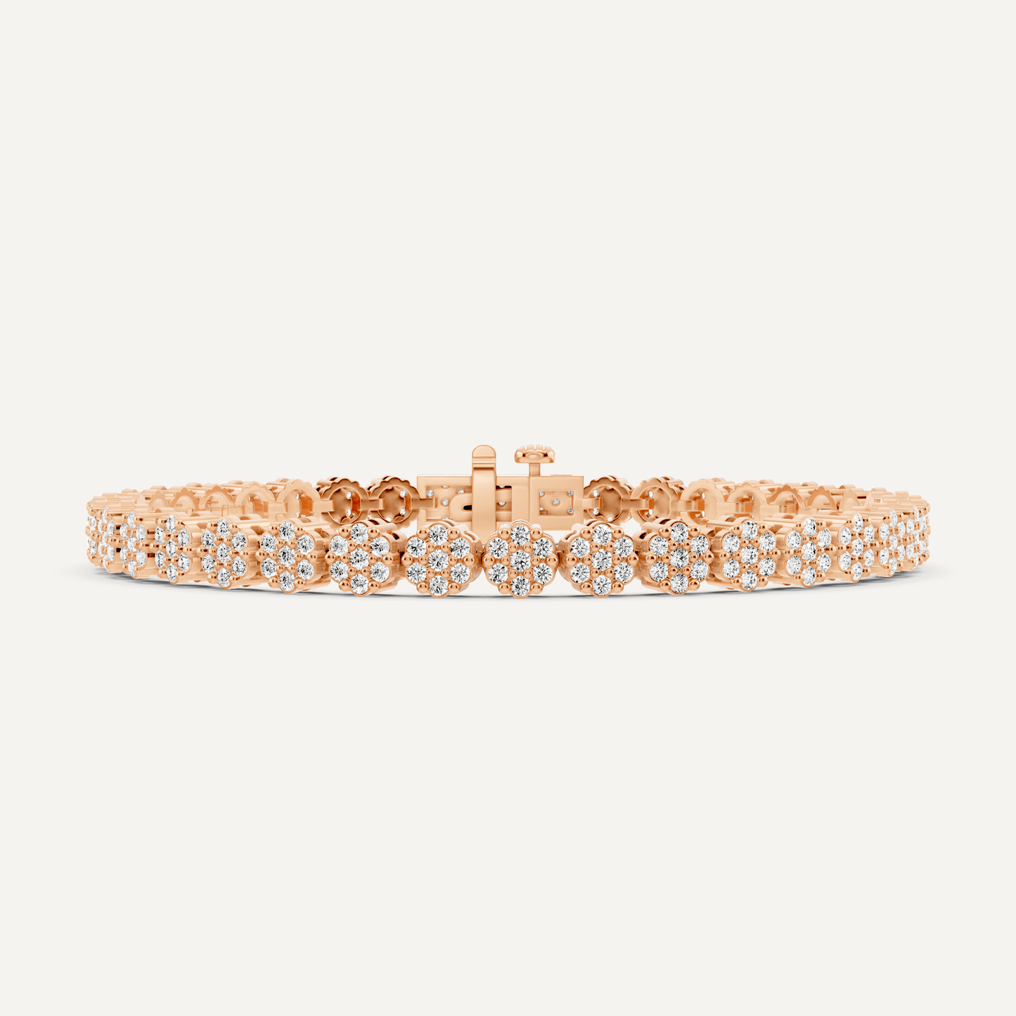 2 ctw Round Diamond Flower Fashion Bracelet - Lotus Diamond