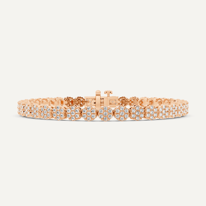 2 ctw Round Diamond Flower Fashion Bracelet - Lotus Diamond