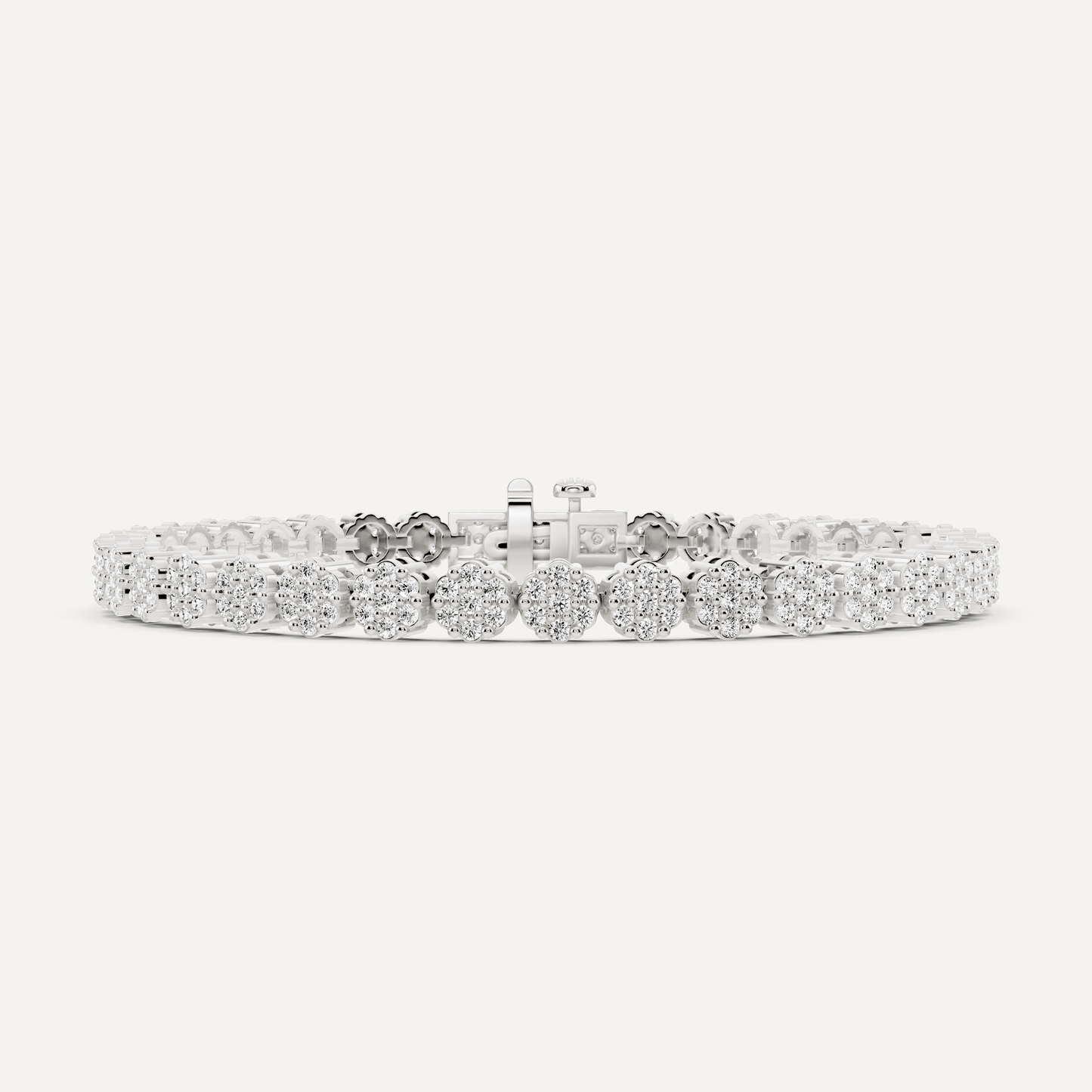 2 ctw Round Diamond Flower Fashion Bracelet - Lotus Diamond