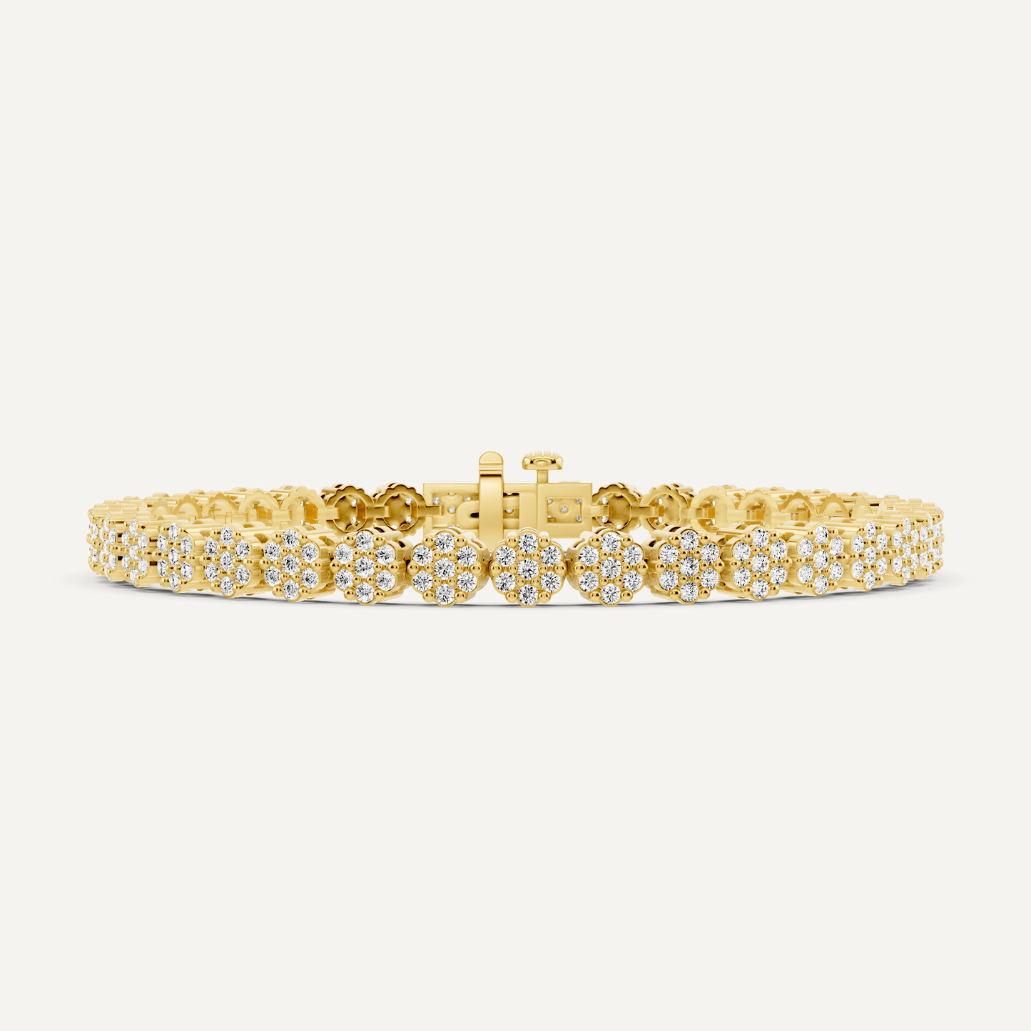 2 ctw Round Diamond Flower Fashion Bracelet - Lotus Diamond