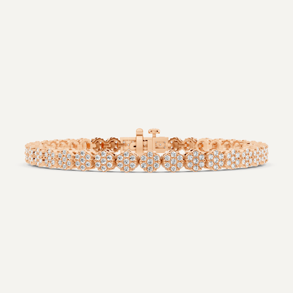 2 ctw Round Diamond Flower Fashion Bracelet - Lotus Diamond