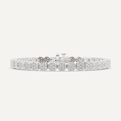 2 ctw Round Diamond Flower Fashion Bracelet - Lotus Diamond