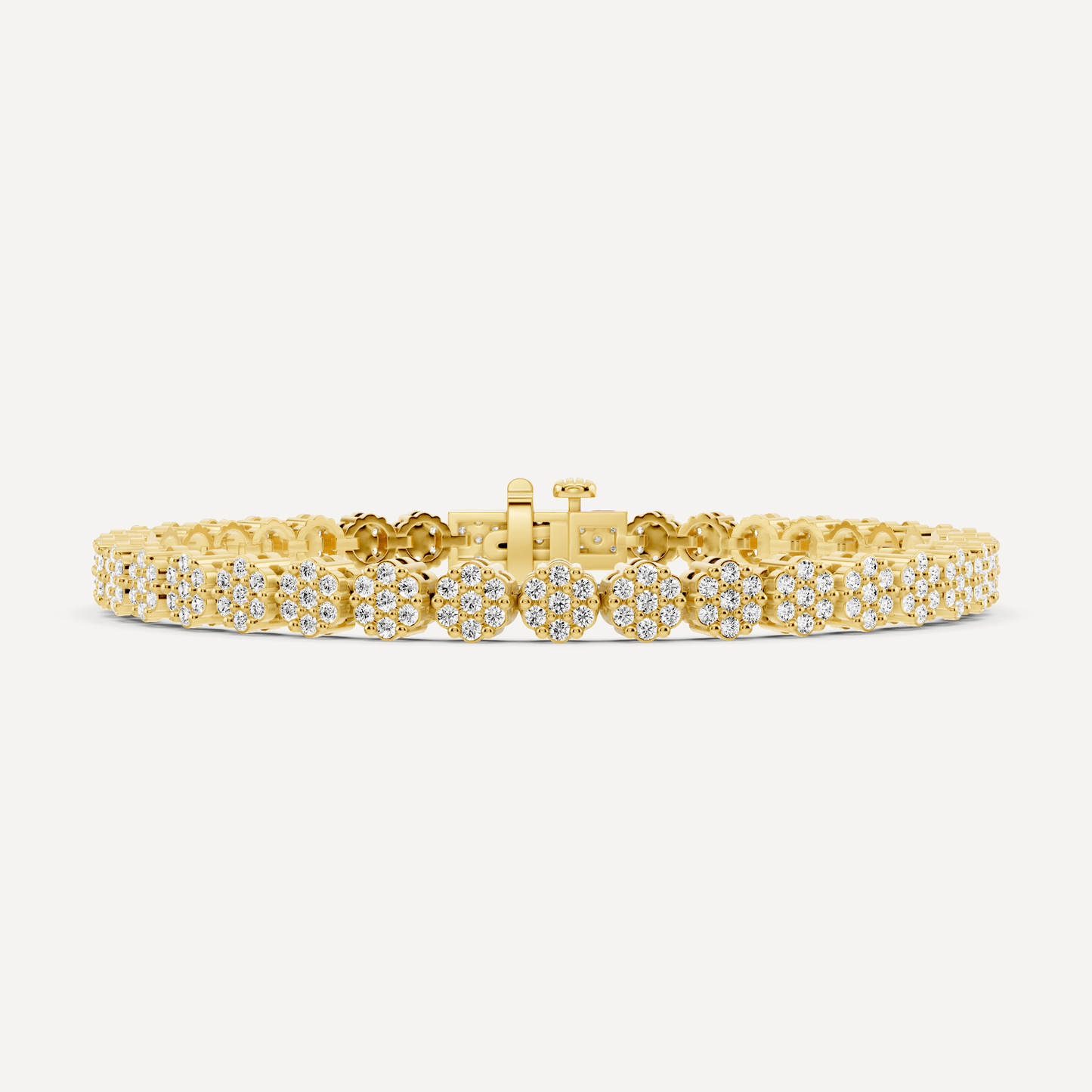 2 ctw Round Diamond Flower Fashion Bracelet - Lotus Diamond