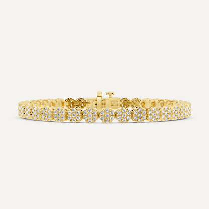 2 ctw Round Diamond Flower Fashion Bracelet - Lotus Diamond