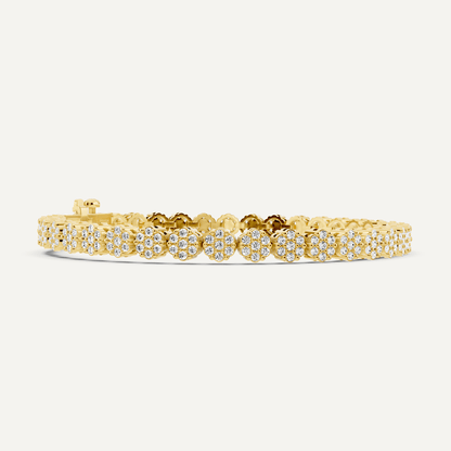 2 ctw Round Diamond Flower Fashion Bracelet - Lotus Diamond