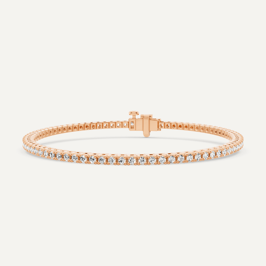 2 ctw Round Diamond Four Prong Tennis Bracelet - Lotus Diamond