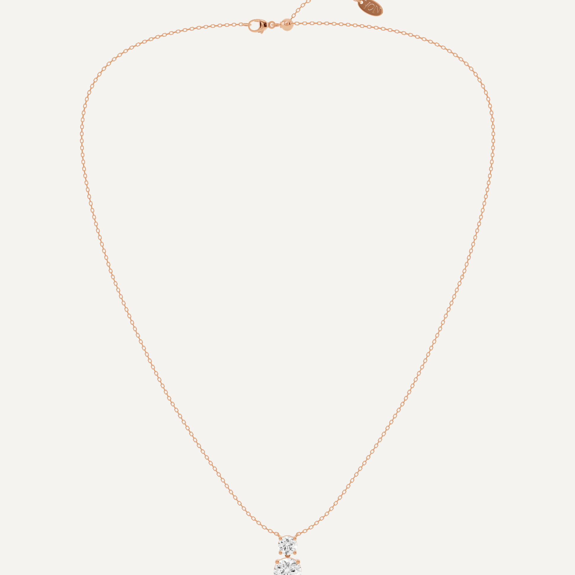 2 ctw Round Diamond Two Stone Fashion Necklace - Lotus Diamond
