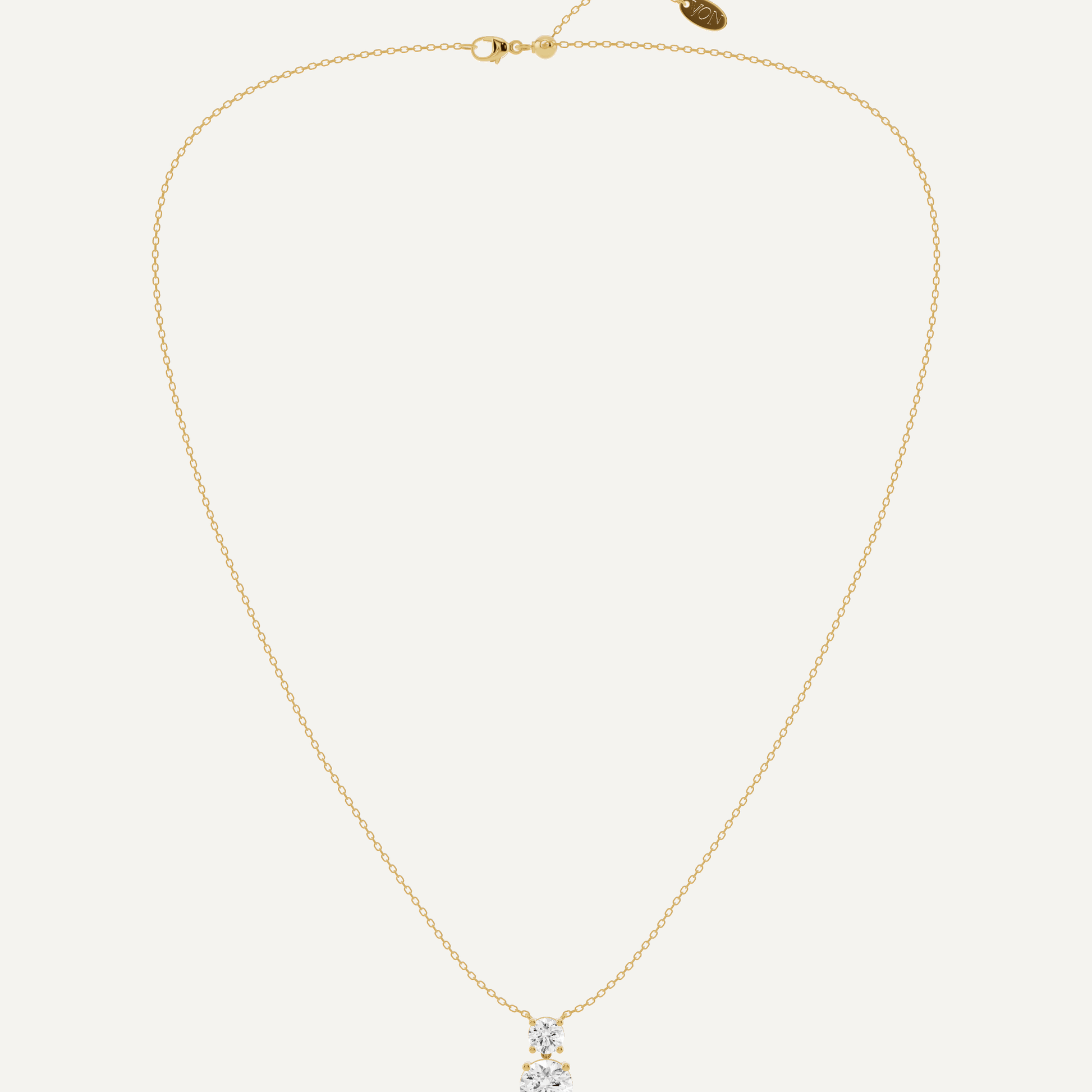 2 ctw Round Diamond Two Stone Fashion Necklace - Lotus Diamond