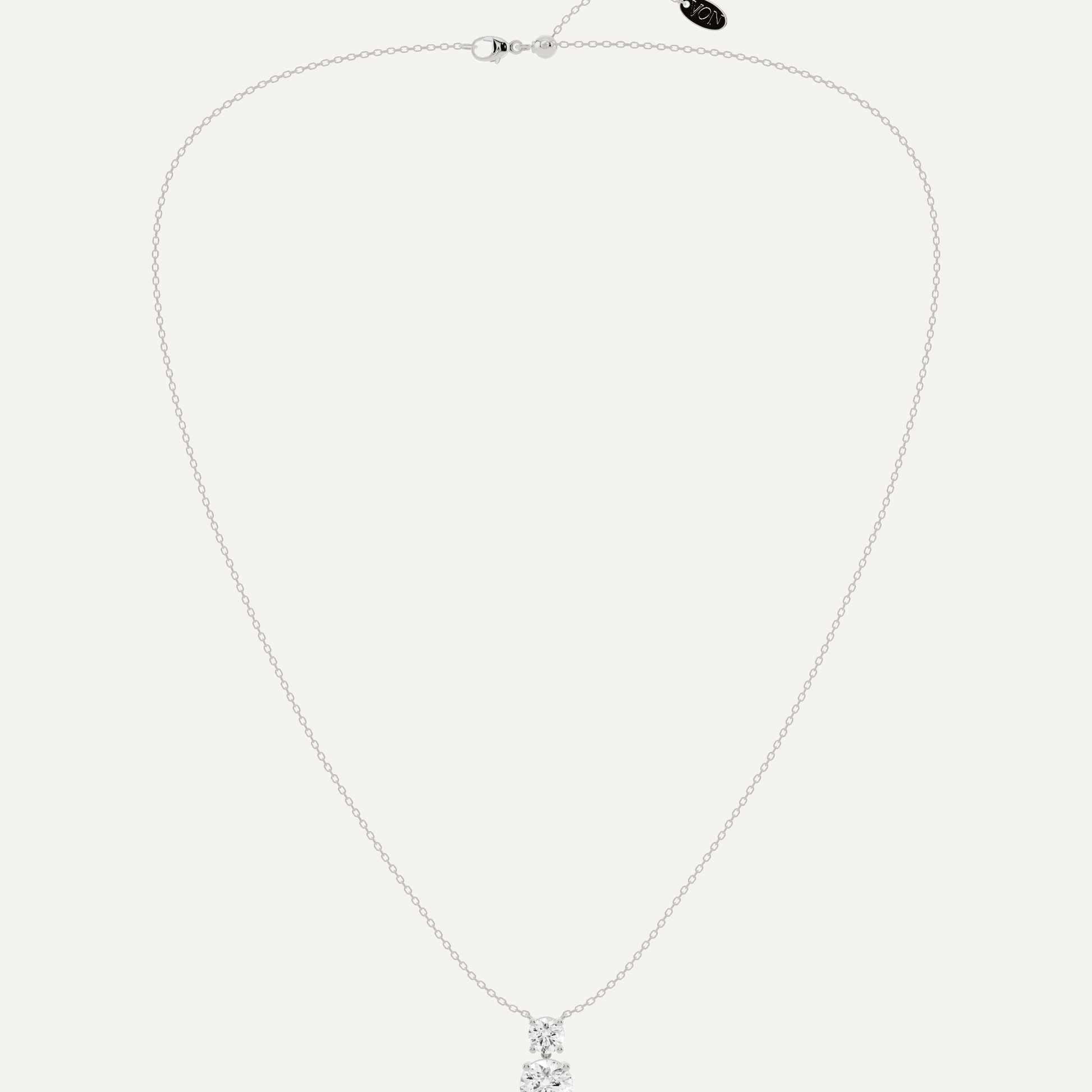 2 ctw Round Diamond Two Stone Fashion Necklace - Lotus Diamond