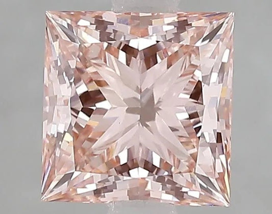 2.00ct Princess Lab Grown Diamond (Colour Fancy Intense Pink, Clarity VS1, Cut GD, IGI Certified) - Lotus Diamond