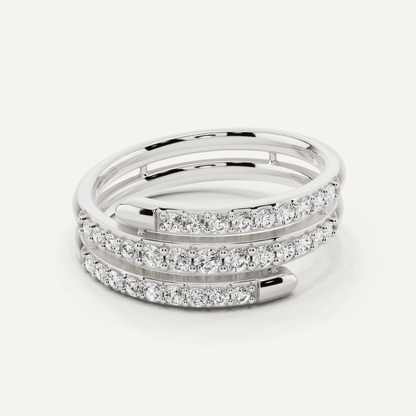 2/5 ctw Round Diamond Coil Fashion Band - Lotus Diamond