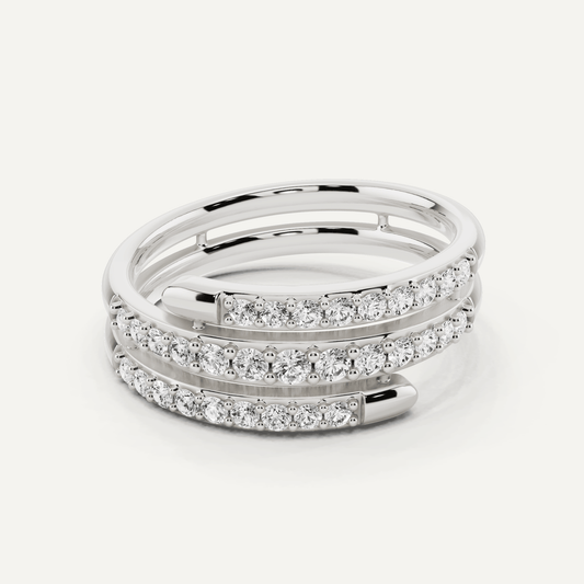 2/5 ctw Round Diamond Coil Fashion Band - Lotus Diamond