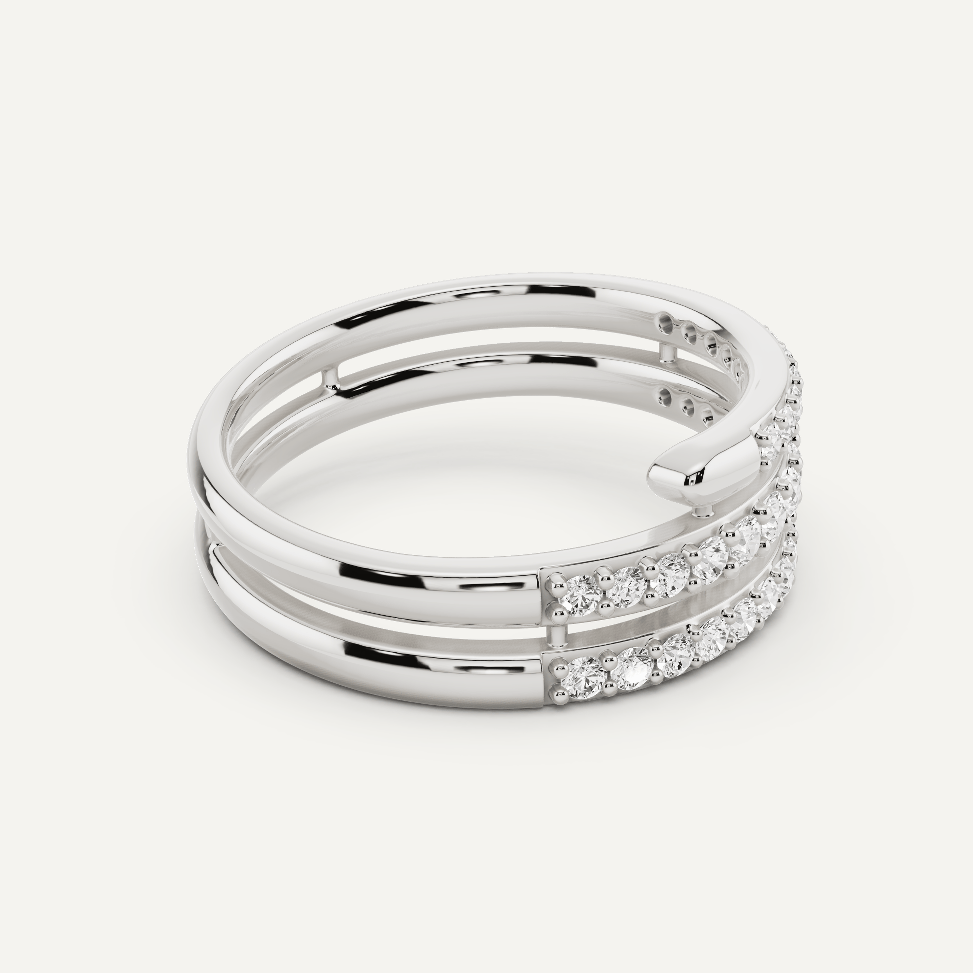2/5 ctw Round Diamond Coil Fashion Band - Lotus Diamond