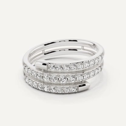 2/5 ctw Round Diamond Coil Fashion Band - Lotus Diamond