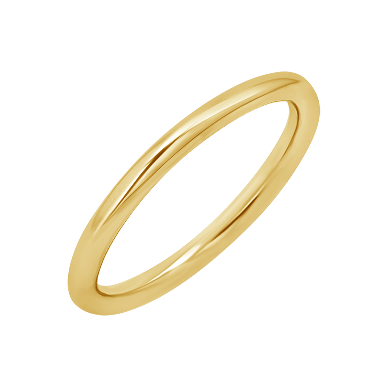 2mm Round Wire Stacking Band - Lotus Diamond