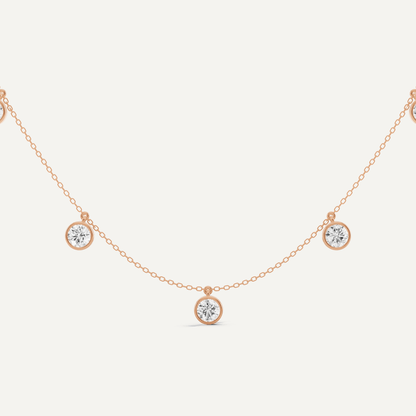 3 1/2 ctw Round Diamond Fashion Necklace - Lotus Diamond