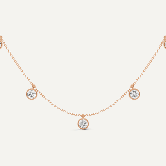 3 1/2 ctw Round Diamond Fashion Necklace - Lotus Diamond