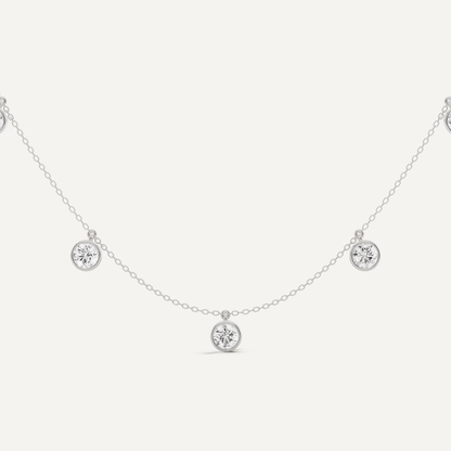 3 1/2 ctw Round Diamond Fashion Necklace - Lotus Diamond