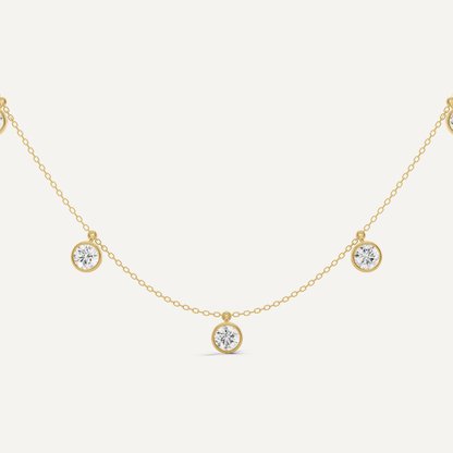 3 1/2 ctw Round Diamond Fashion Necklace - Lotus Diamond