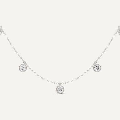3 1/2 ctw Round Diamond Fashion Necklace - Lotus Diamond