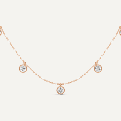 3 1/2 ctw Round Diamond Fashion Necklace - Lotus Diamond