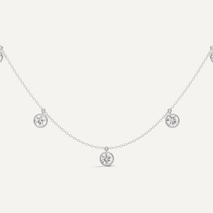 3 1/2 ctw Round Diamond Fashion Necklace - Lotus Diamond