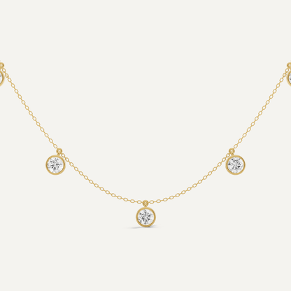 3 1/2 ctw Round Diamond Fashion Necklace - Lotus Diamond