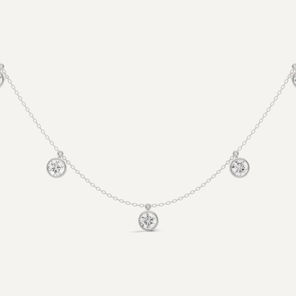 3 1/2 ctw Round Diamond Fashion Necklace - Lotus Diamond