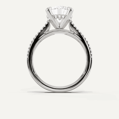 3 1/4 ctw Round Diamond Split Shank Hidden Halo Engagement Ring - Lotus Diamond